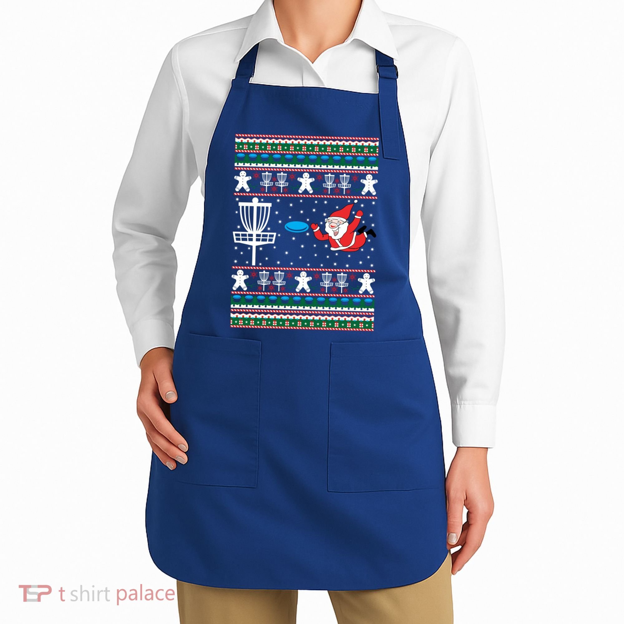 Disc Golf Ugly Christmas Merry Discmas Holiday Xmas Gift Cool Gift Apron
