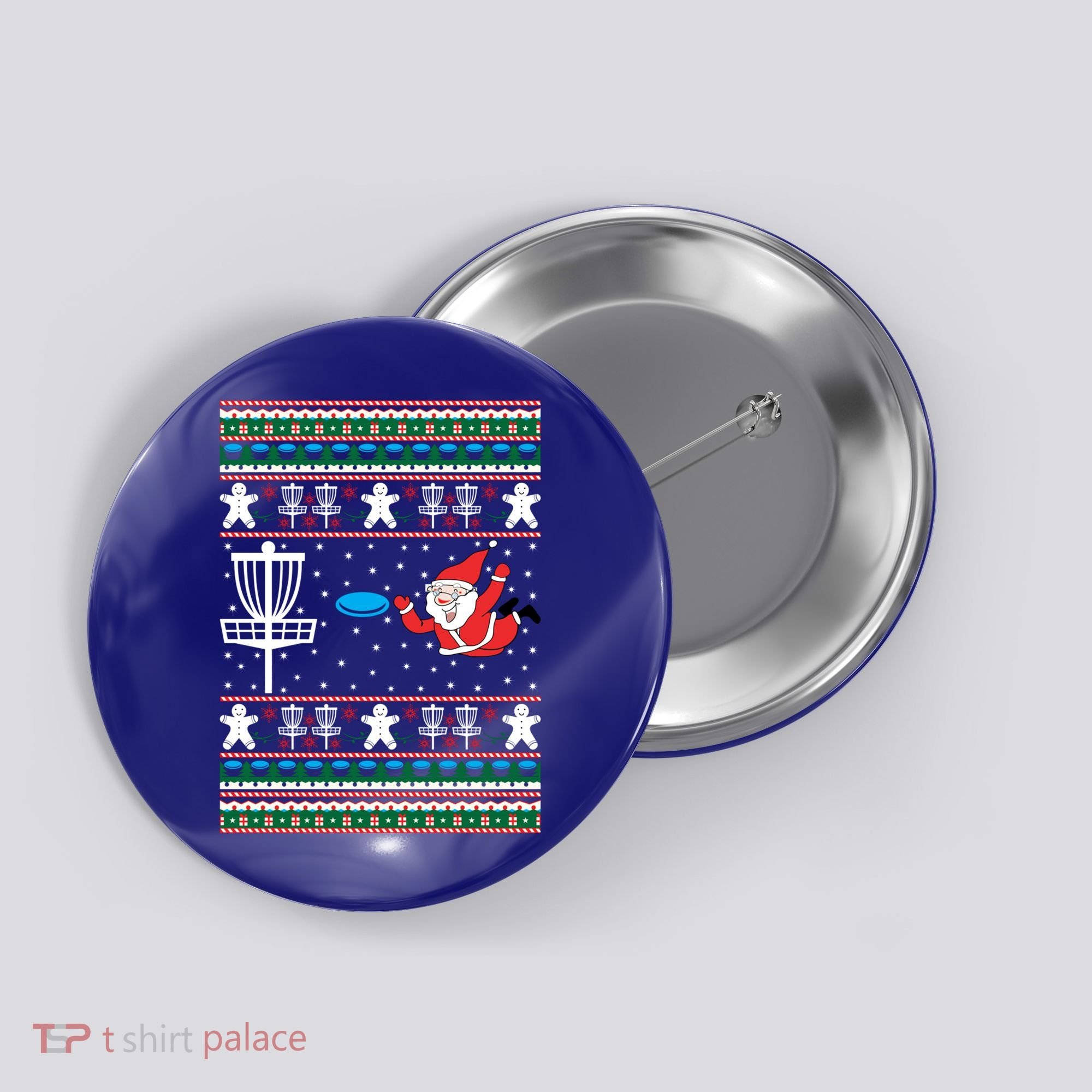 Disc Golf Ugly Christmas Merry Discmas Holiday Xmas Gift Cool Gift Button