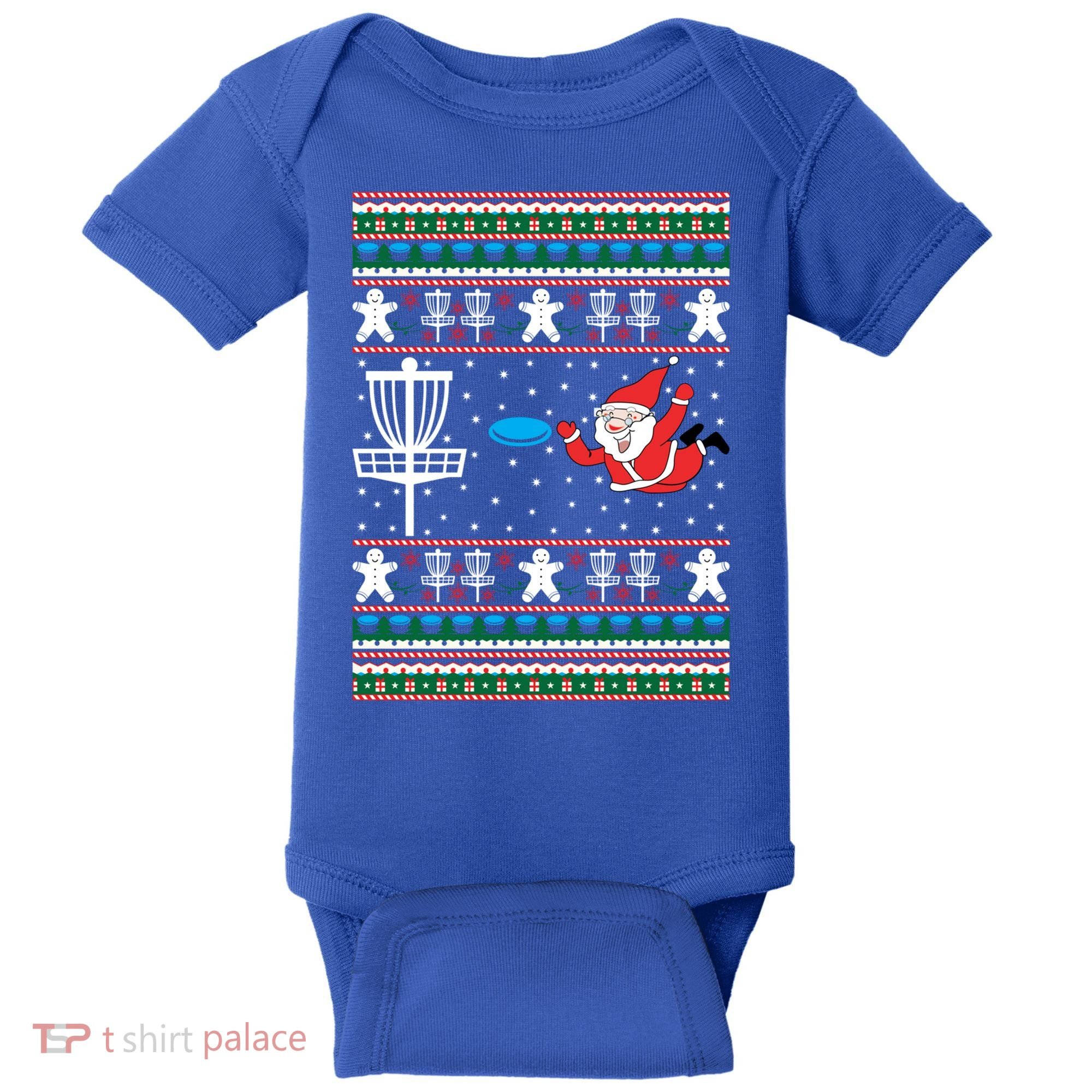 Disc Golf Ugly Christmas Merry Discmas Holiday Xmas Gift Cool Gift Baby Bodysuit