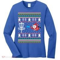 Disc Golf Ugly Christmas Merry Discmas Holiday Xmas Gift Cool Gift Women's Long Sleeve Shirt thumb 0