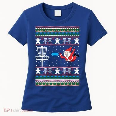 Disc Golf Ugly Christmas Merry Discmas Holiday Xmas Gift Cool Gift Women's T-Shirt