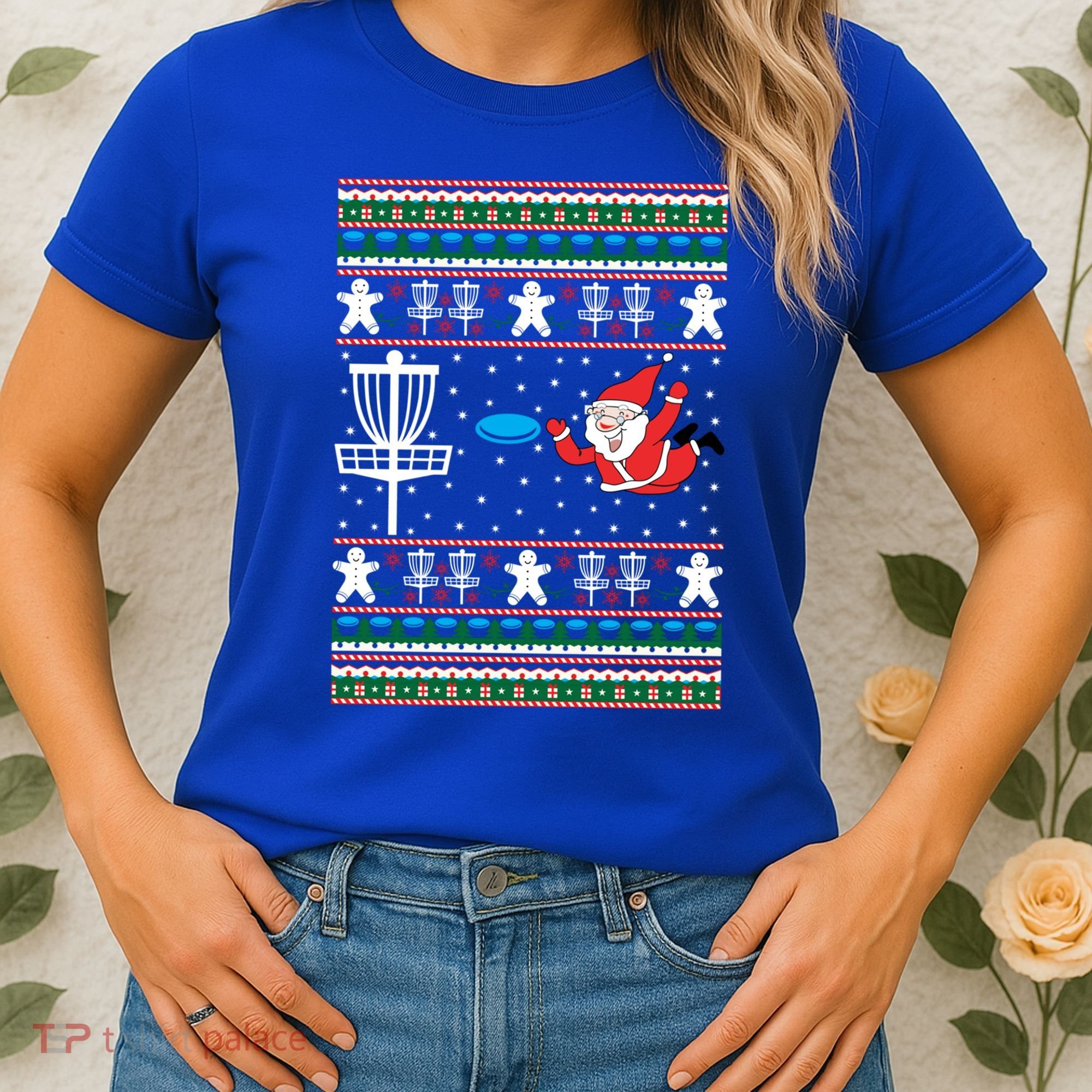 Disc Golf Ugly Christmas Merry Discmas Holiday Xmas Gift Cool Gift Women's T-Shirt