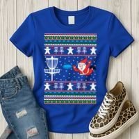 Disc Golf Ugly Christmas Merry Discmas Holiday Xmas Gift Cool Gift Women's T-Shirt thumb 3