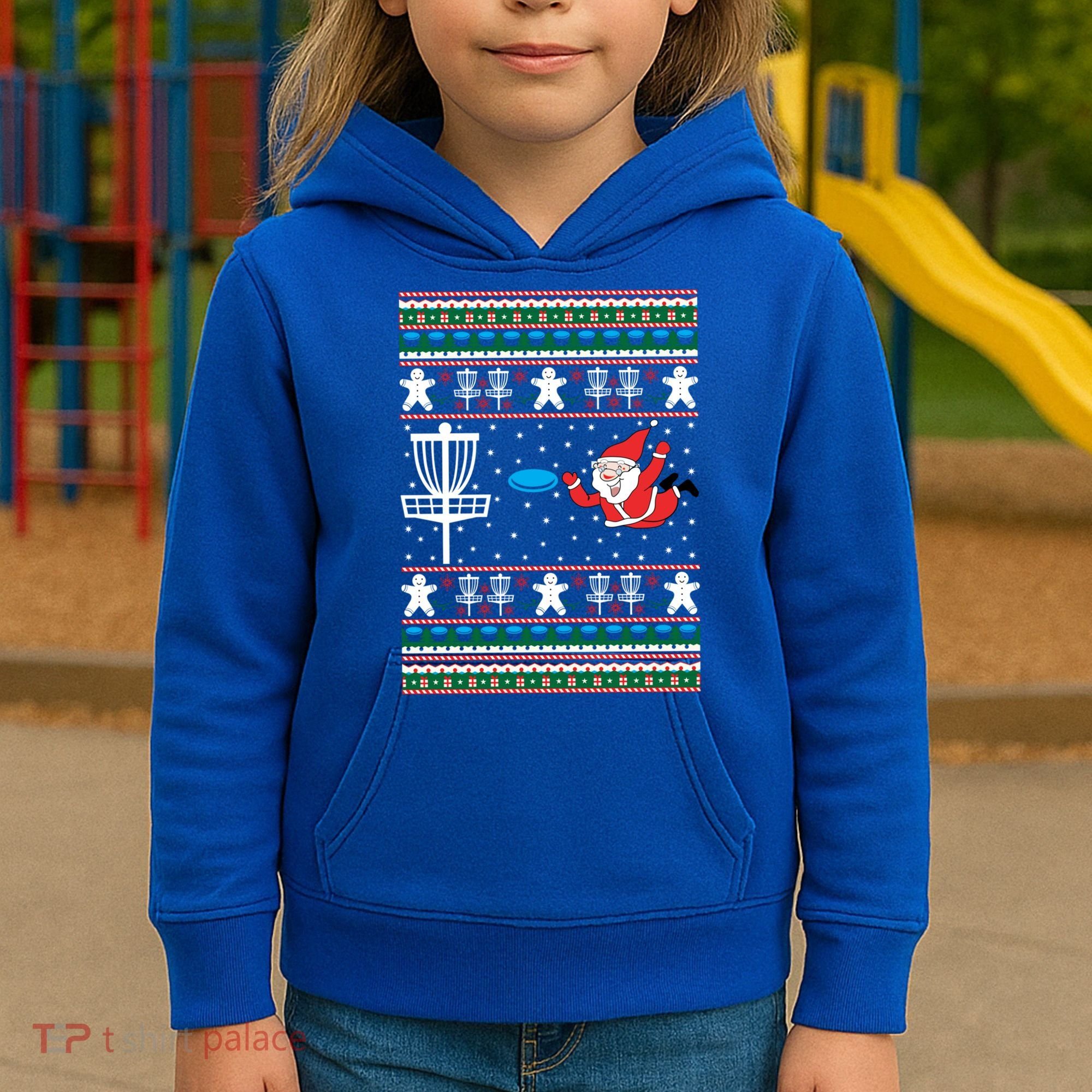 Disc Golf Ugly Christmas Merry Discmas Holiday Xmas Gift Cool Gift Kids Hoodie