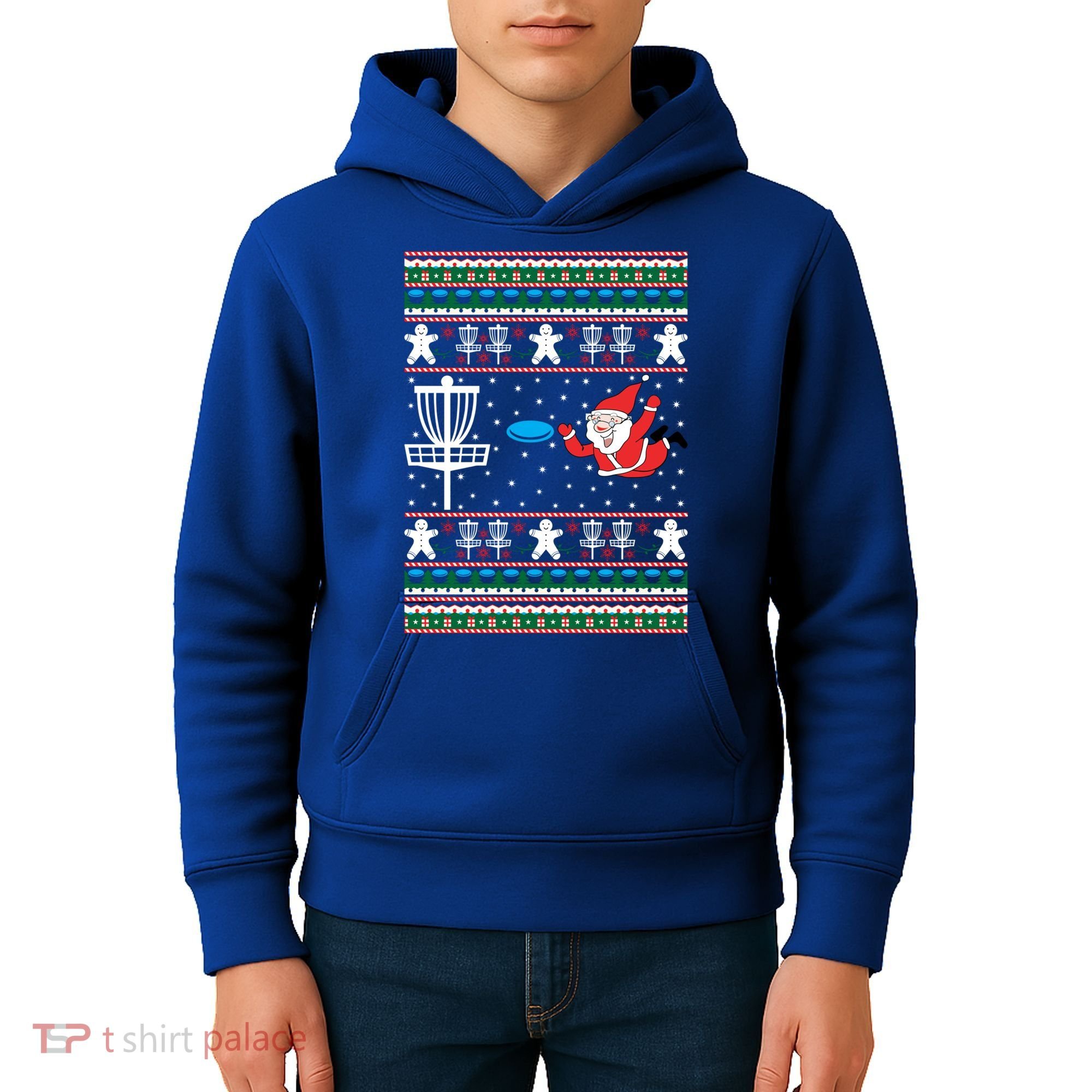 Disc Golf Ugly Christmas Merry Discmas Holiday Xmas Gift Cool Gift Kids Hoodie