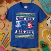 Disc Golf Ugly Christmas Merry Discmas Holiday Xmas Gift Cool Gift Kids T-Shirt thumb 3