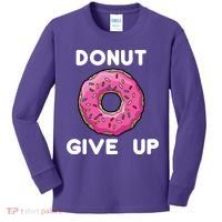 Donut Give Up Kids Long Sleeve Shirt thumb 0