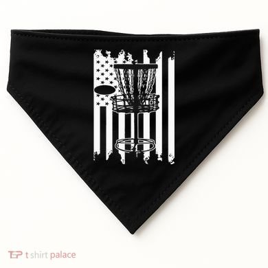 Disc Golf Usa Flag USA-Made Doggie Bandana