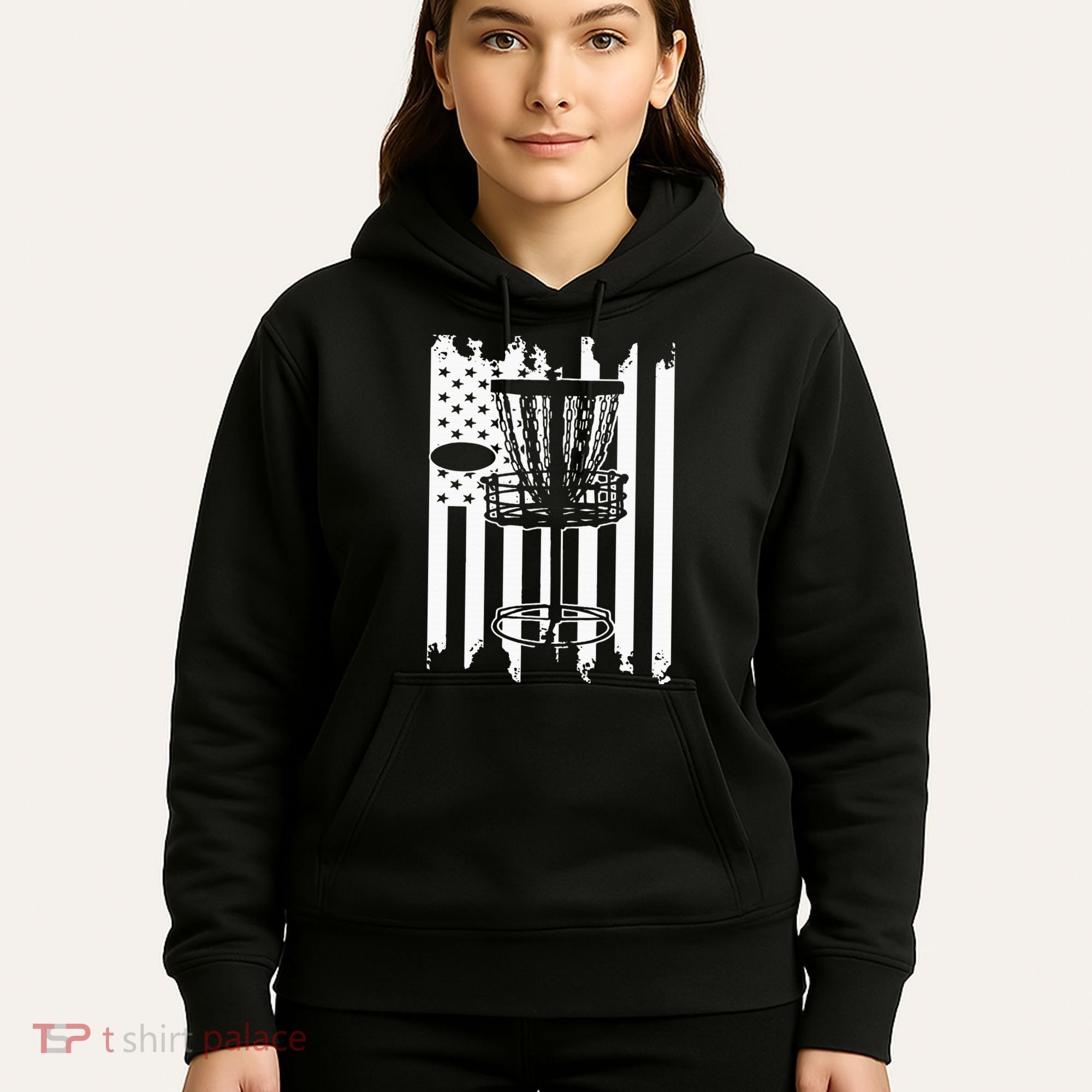 Disc Golf Usa Flag Hoodie
