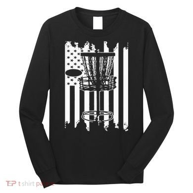 Disc Golf Usa Flag Long Sleeve Shirt