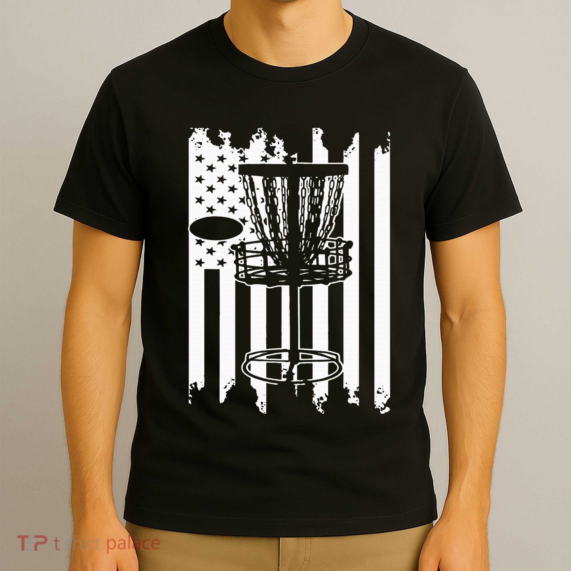 Disc Golf Usa Flag T-Shirt