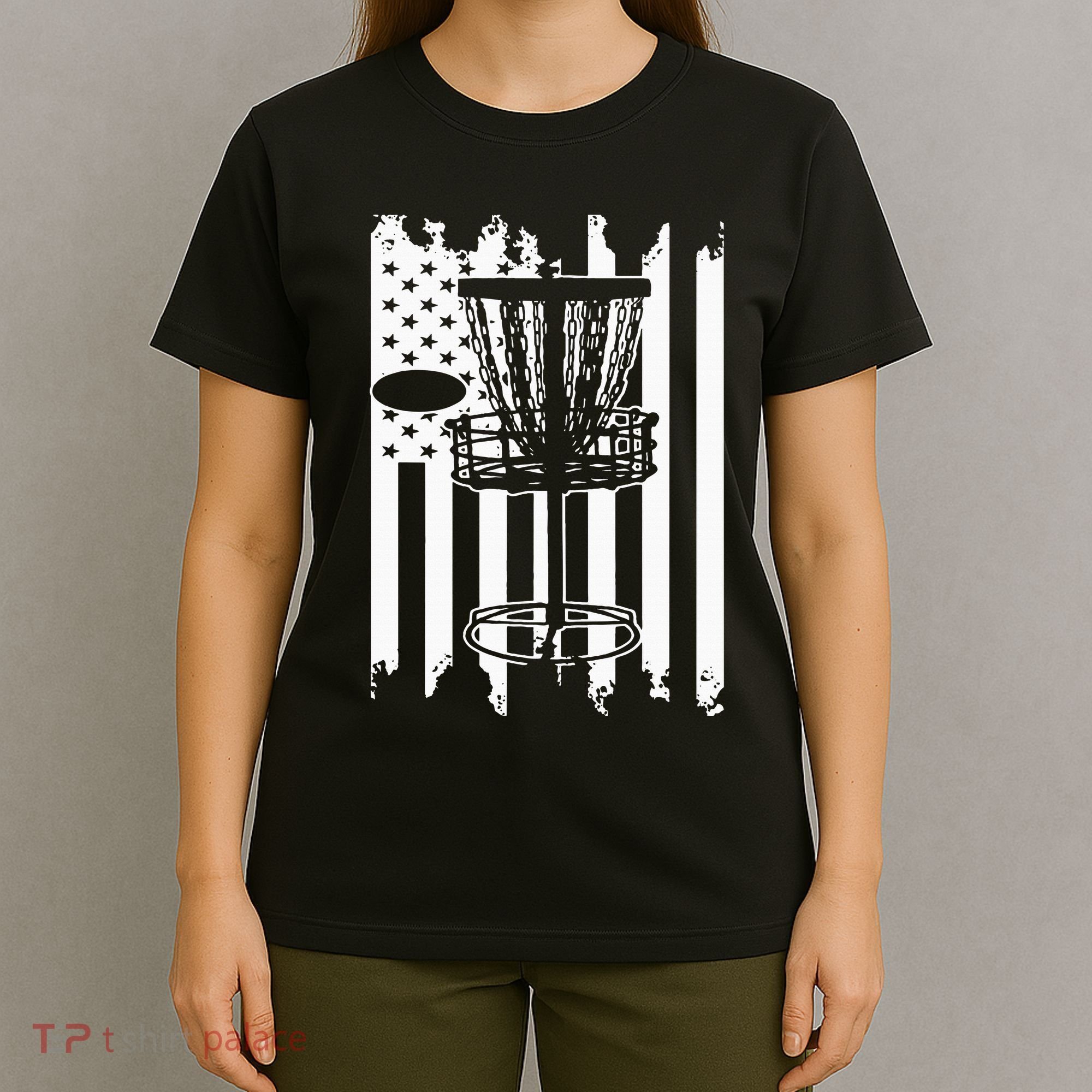 Disc Golf Usa Flag T-Shirt