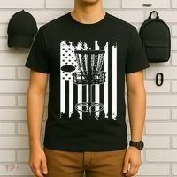 Disc Golf Usa Flag T-Shirt thumb 6