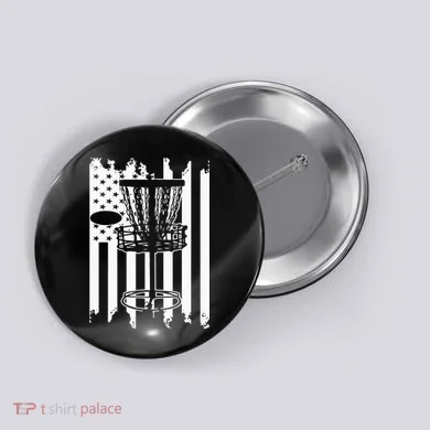 Disc Golf Usa Flag Button
