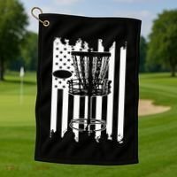 Disc Golf Usa Flag Golf Towel thumb 1