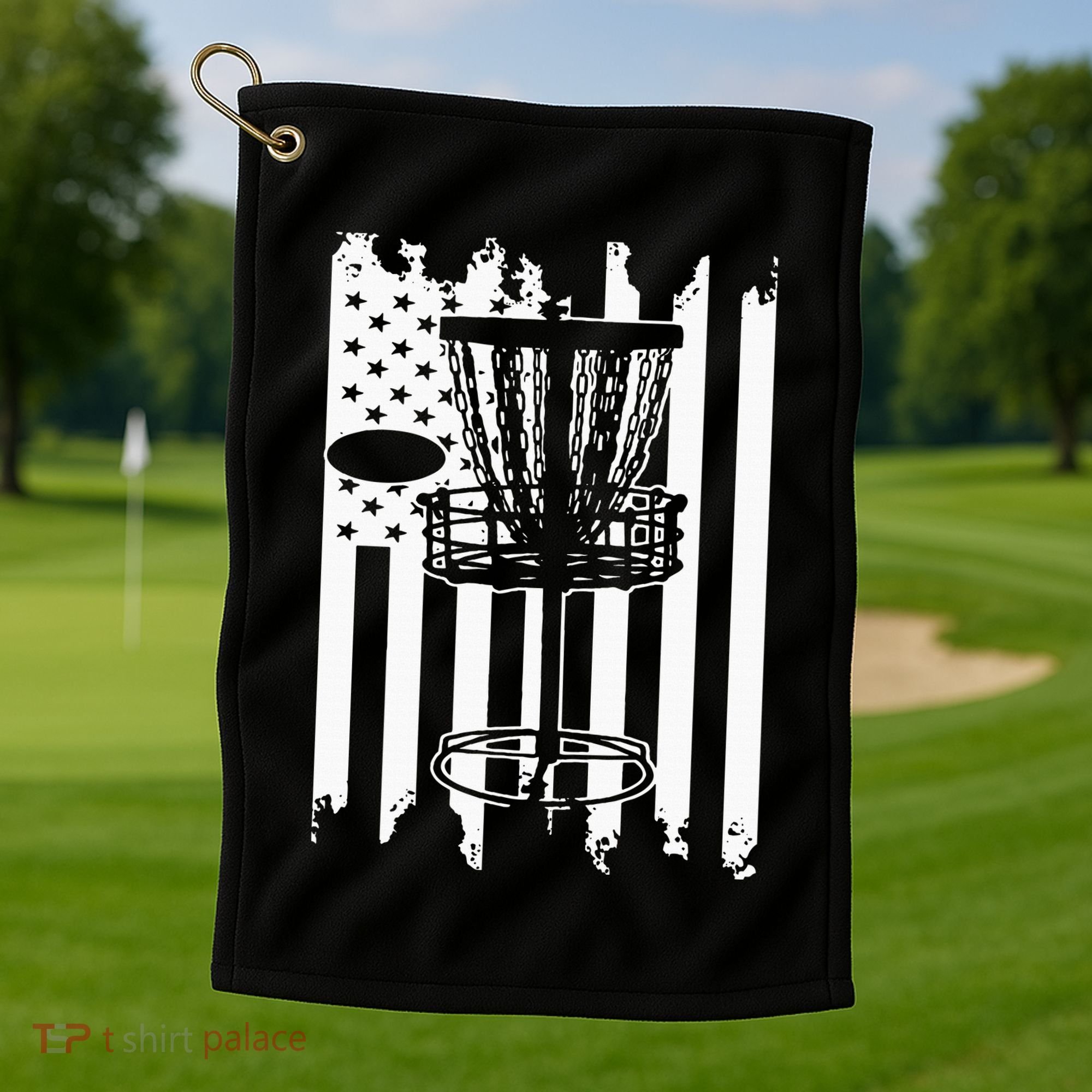 Disc Golf Usa Flag Golf Towel