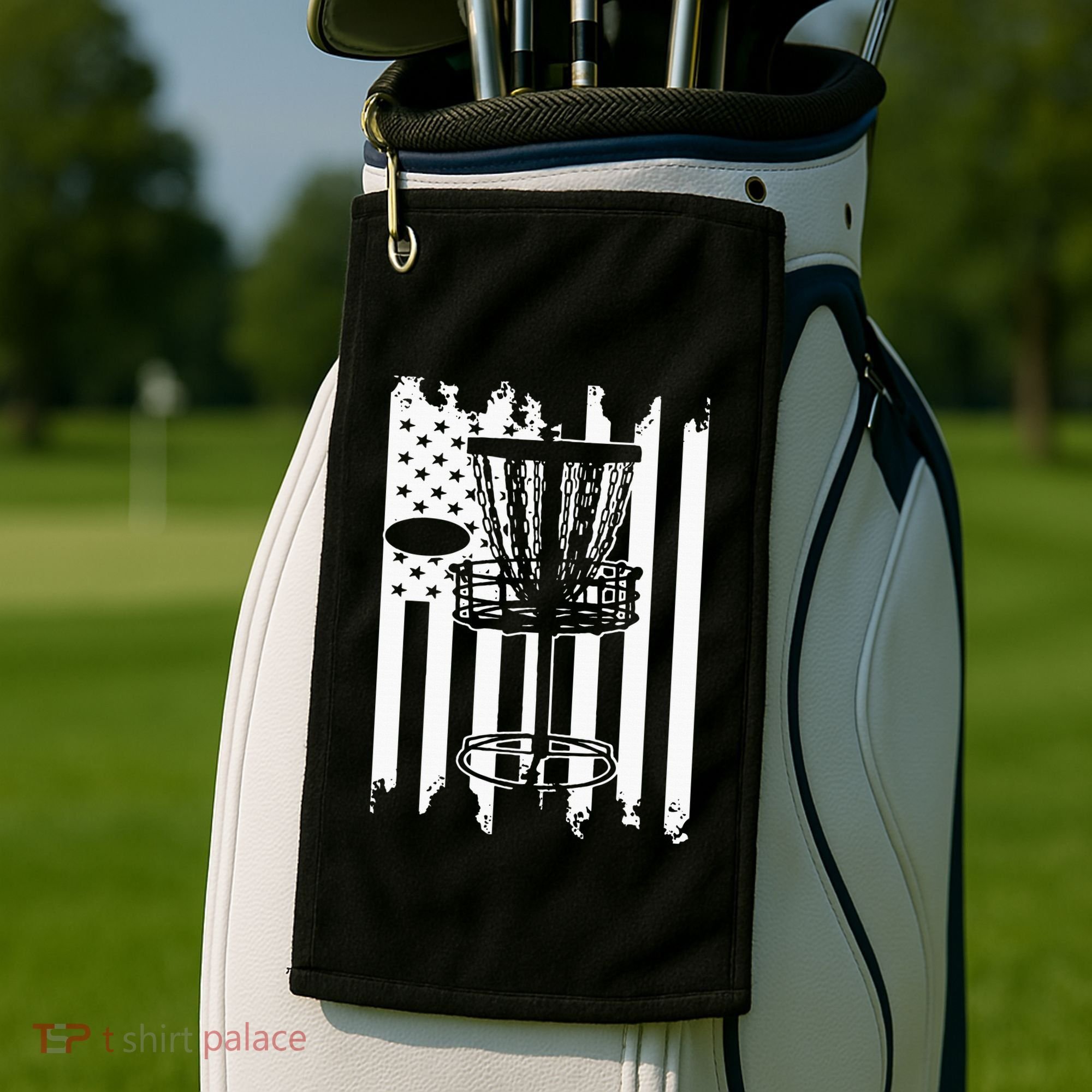 Disc Golf Usa Flag Golf Towel