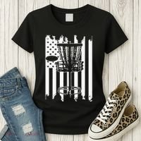 Disc Golf Usa Flag Women's T-Shirt thumb 3