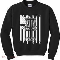 Disc Golf Usa Flag Kids Sweatshirt thumb 0