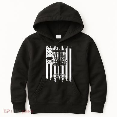 Disc Golf Usa Flag Kids Hoodie