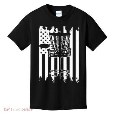 Disc Golf Usa Flag Kids T-Shirt