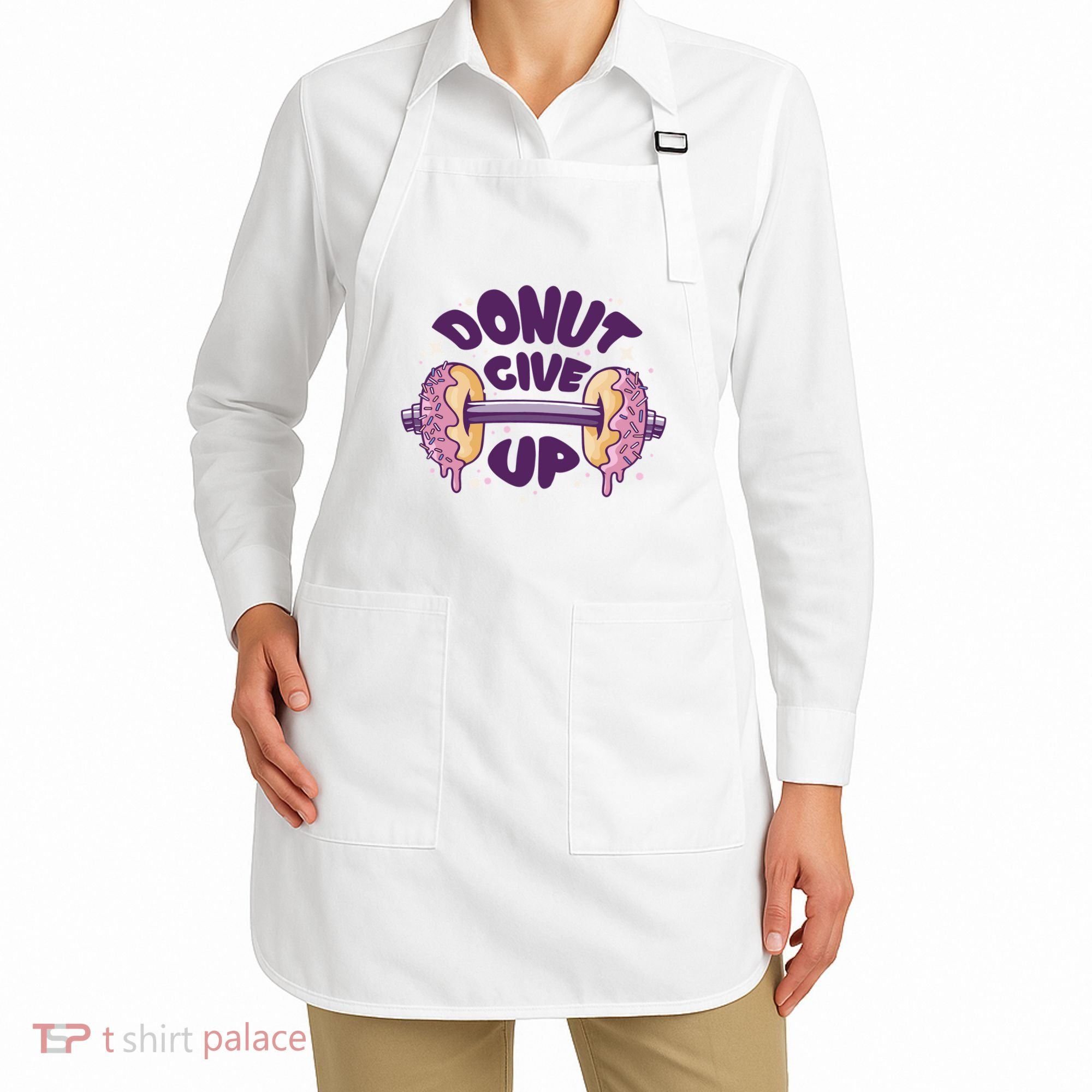 Donut Give Up Weightlifting Fitness Funny Apron