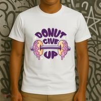 Donut Give Up Weightlifting Fitness Funny T-Shirt thumb 3