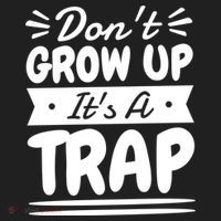 Don't Grow Up It's A Trap Sarcastic Adulting Saying Gift Beanie thumb 2
