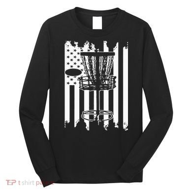 Disc Golf Usa Flag Long Sleeve Shirt