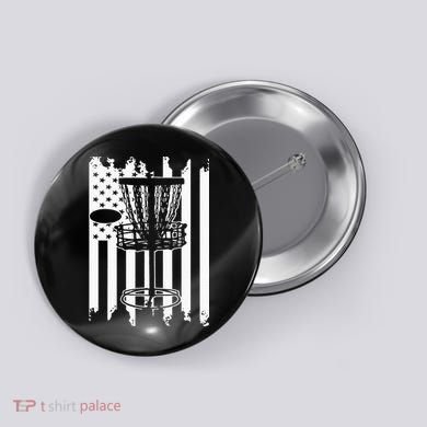 Disc Golf Usa Flag Button
