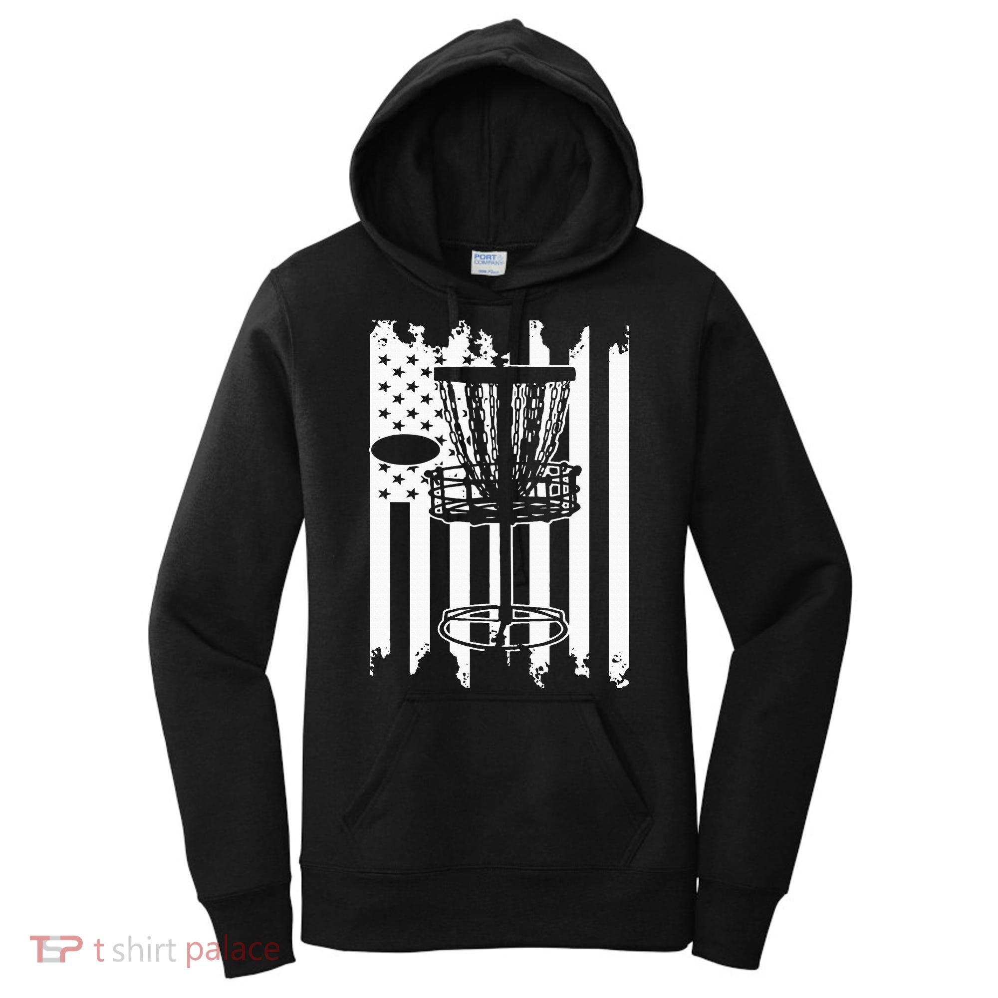 Disc Golf Usa Flag Women's Hoodie