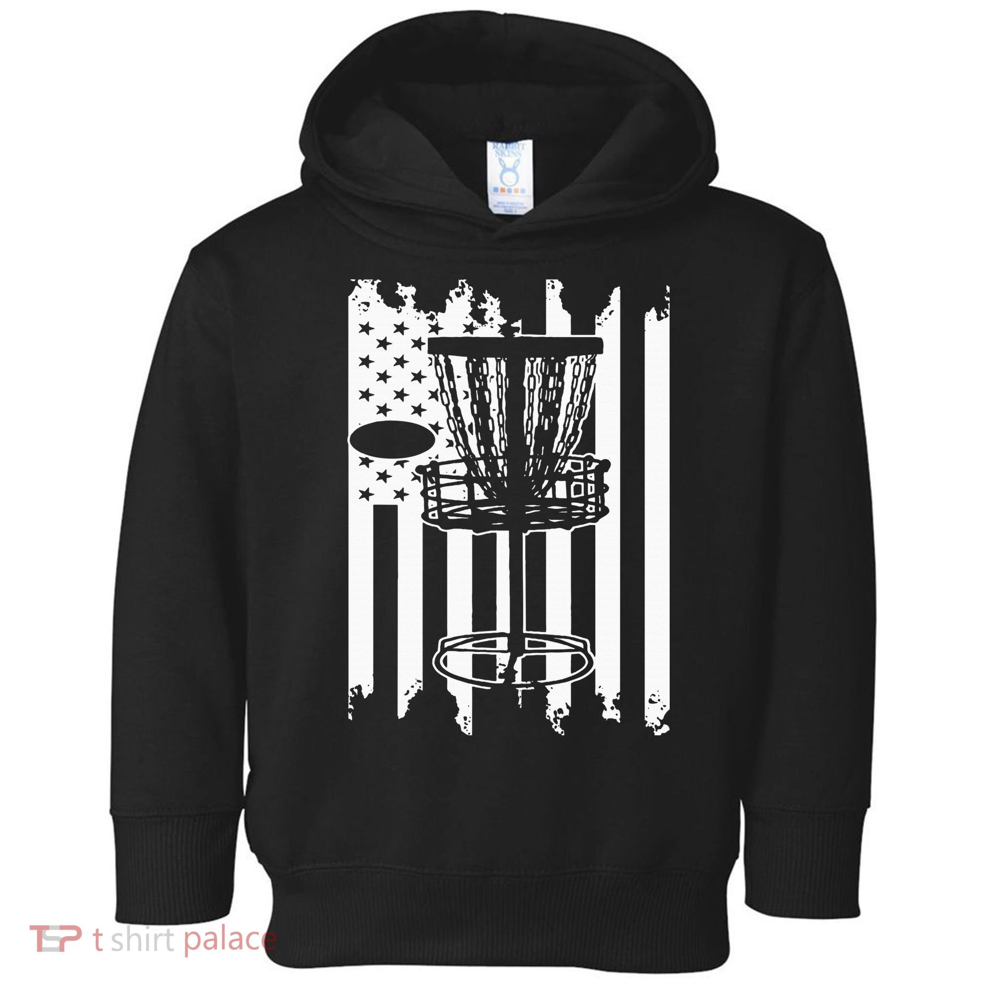 Disc Golf Usa Flag Toddler Hoodie