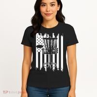 Disc Golf Usa Flag Women's T-Shirt thumb 4