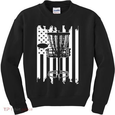 Disc Golf Usa Flag Kids Sweatshirt