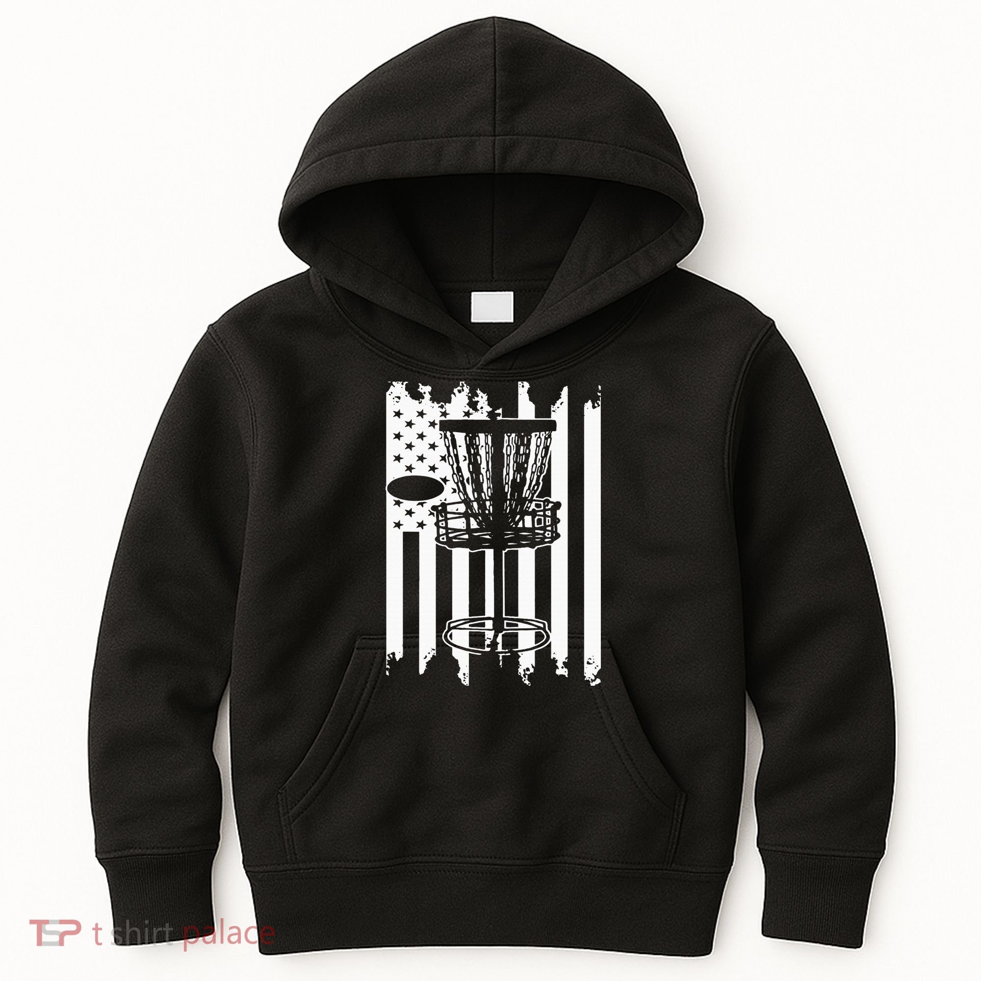 Disc Golf Usa Flag Kids Hoodie