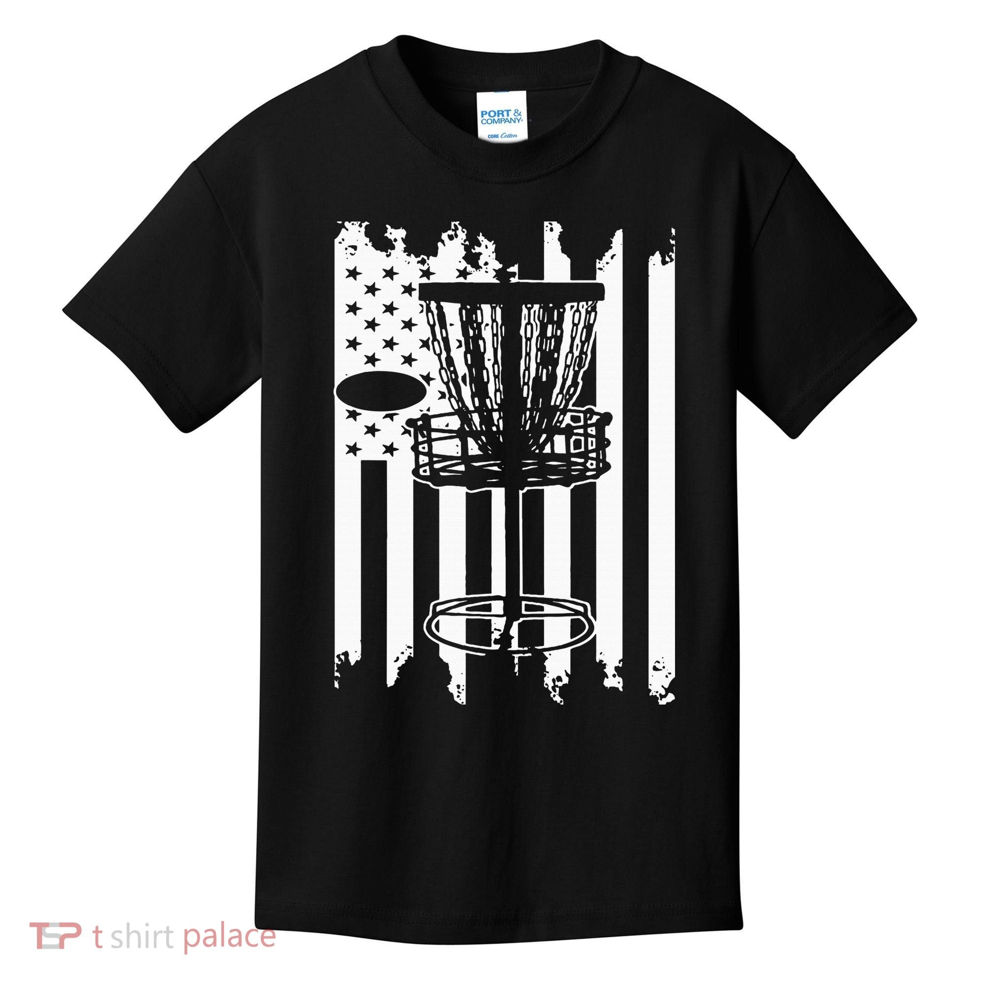 Disc Golf Usa Flag Kids T-Shirt
