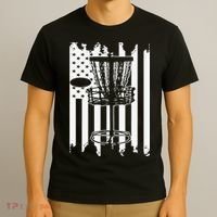 Disc Golf Usa Flag T-Shirt thumb 3