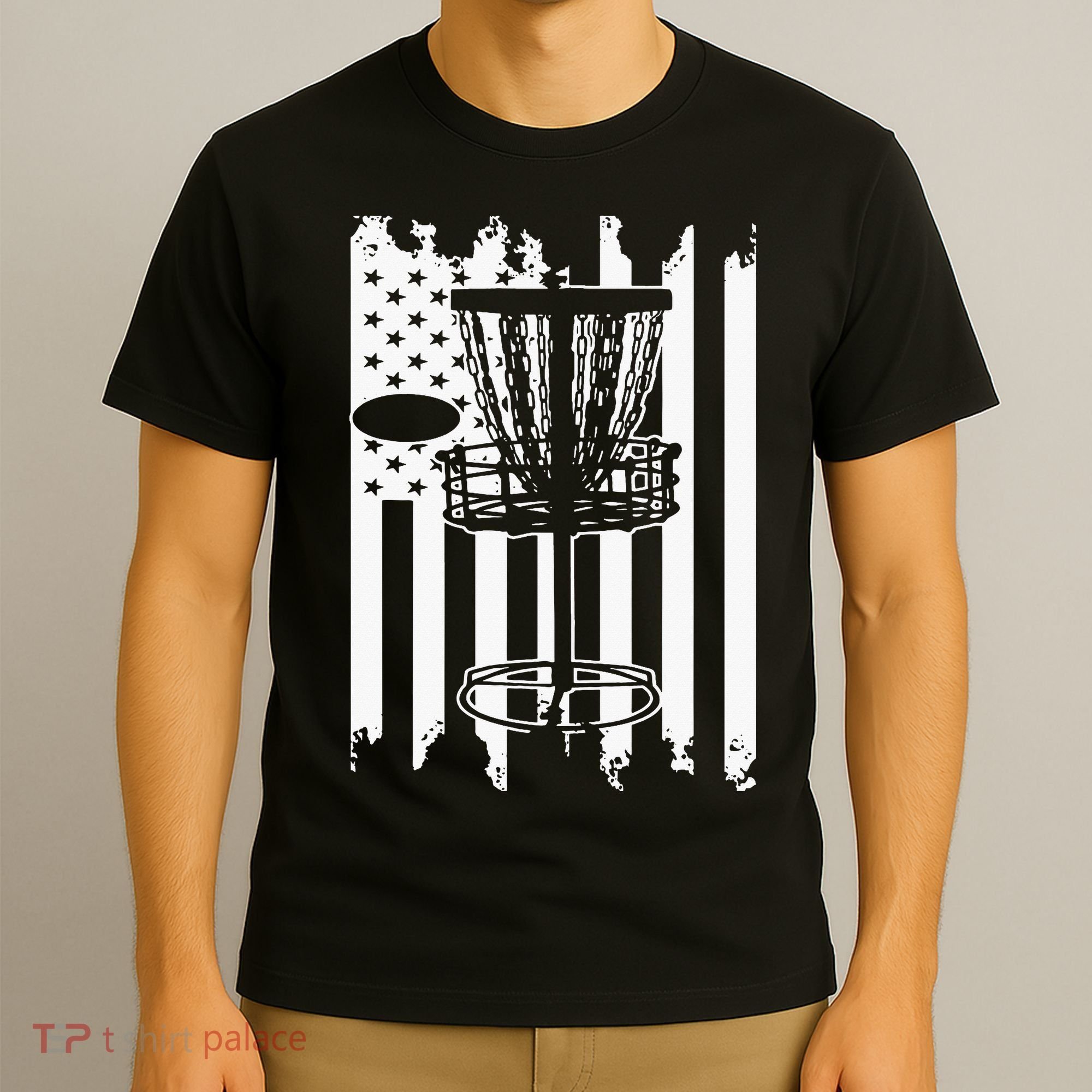 Disc Golf Usa Flag T-Shirt
