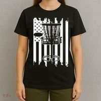 Disc Golf Usa Flag T-Shirt thumb 4