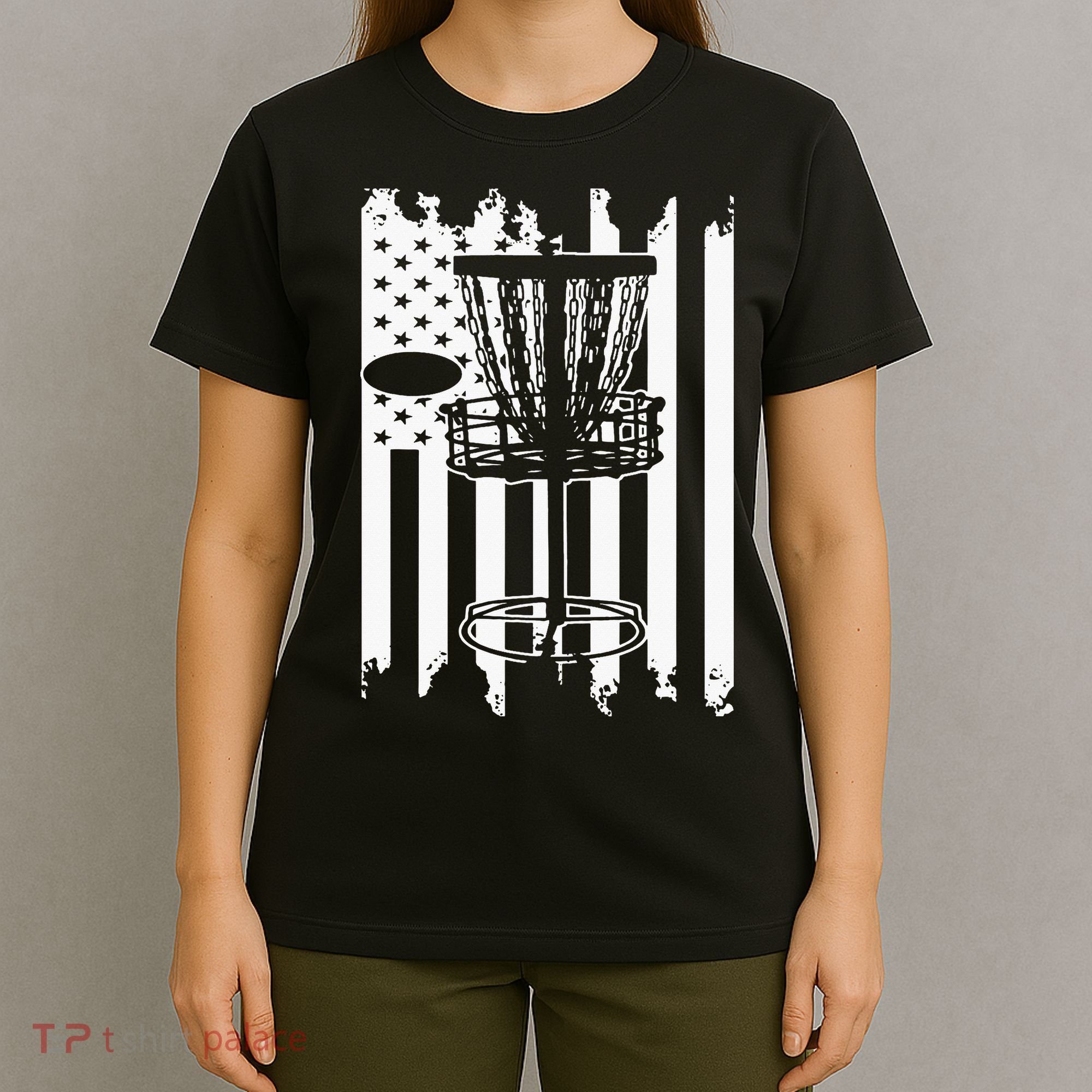 Disc Golf Usa Flag T-Shirt