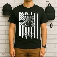 Disc Golf Usa Flag T-Shirt thumb 6