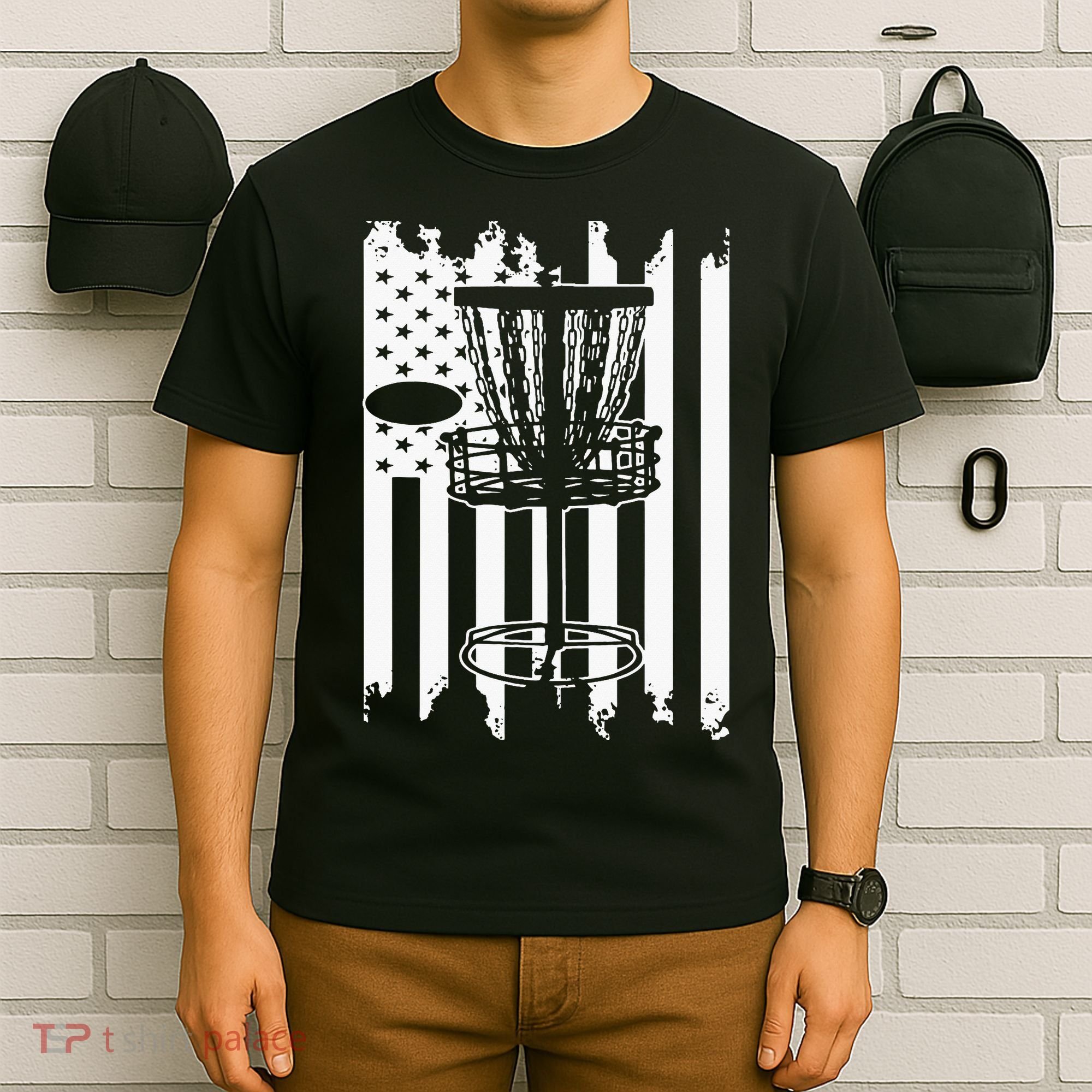 Disc Golf Usa Flag T-Shirt