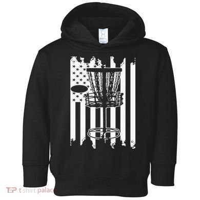Disc Golf Usa Flag Toddler Hoodie
