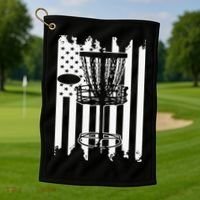 Disc Golf Usa Flag Golf Towel thumb 1