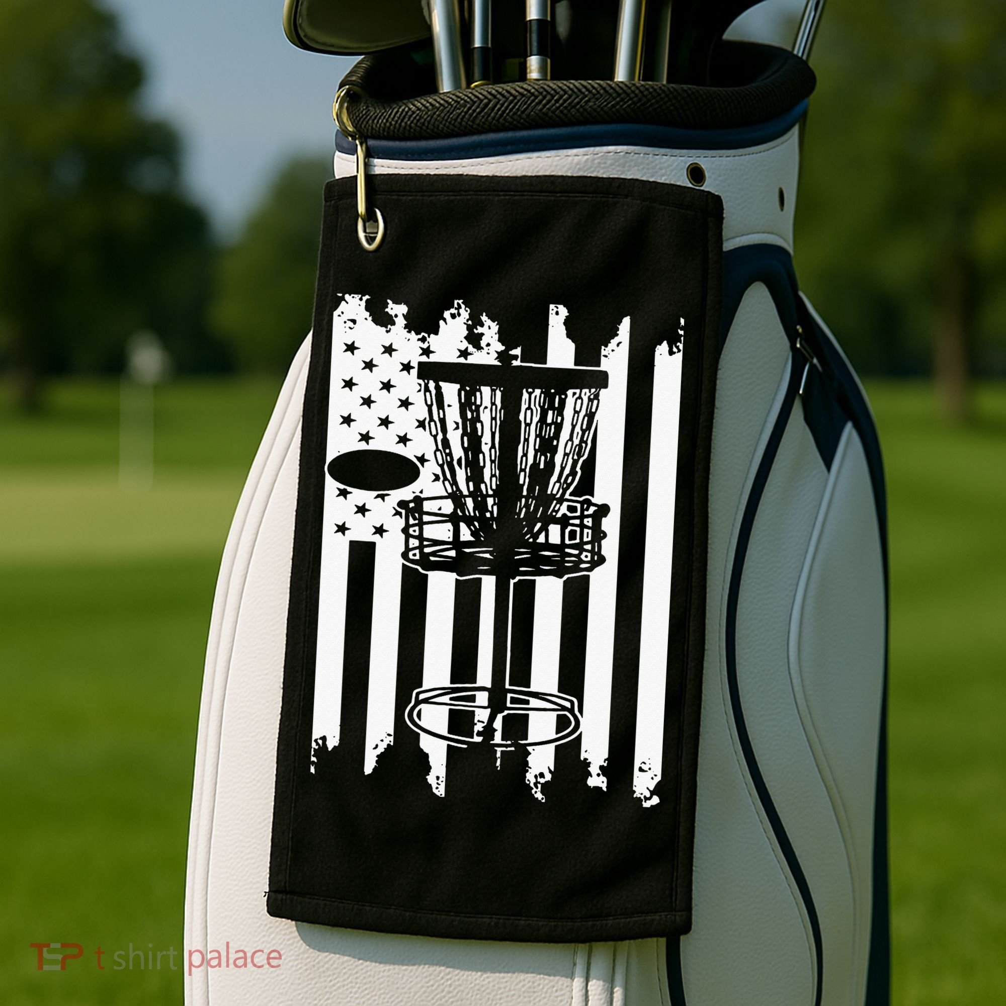 Disc Golf Usa Flag Golf Towel