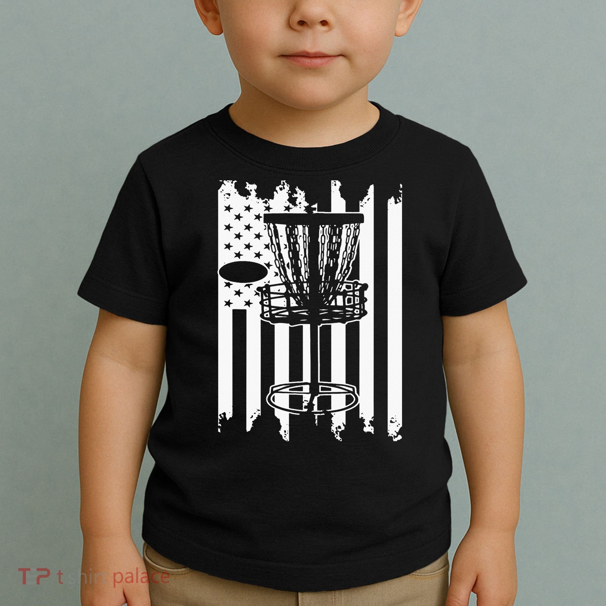 Disc Golf Usa Flag Toddler T-Shirt