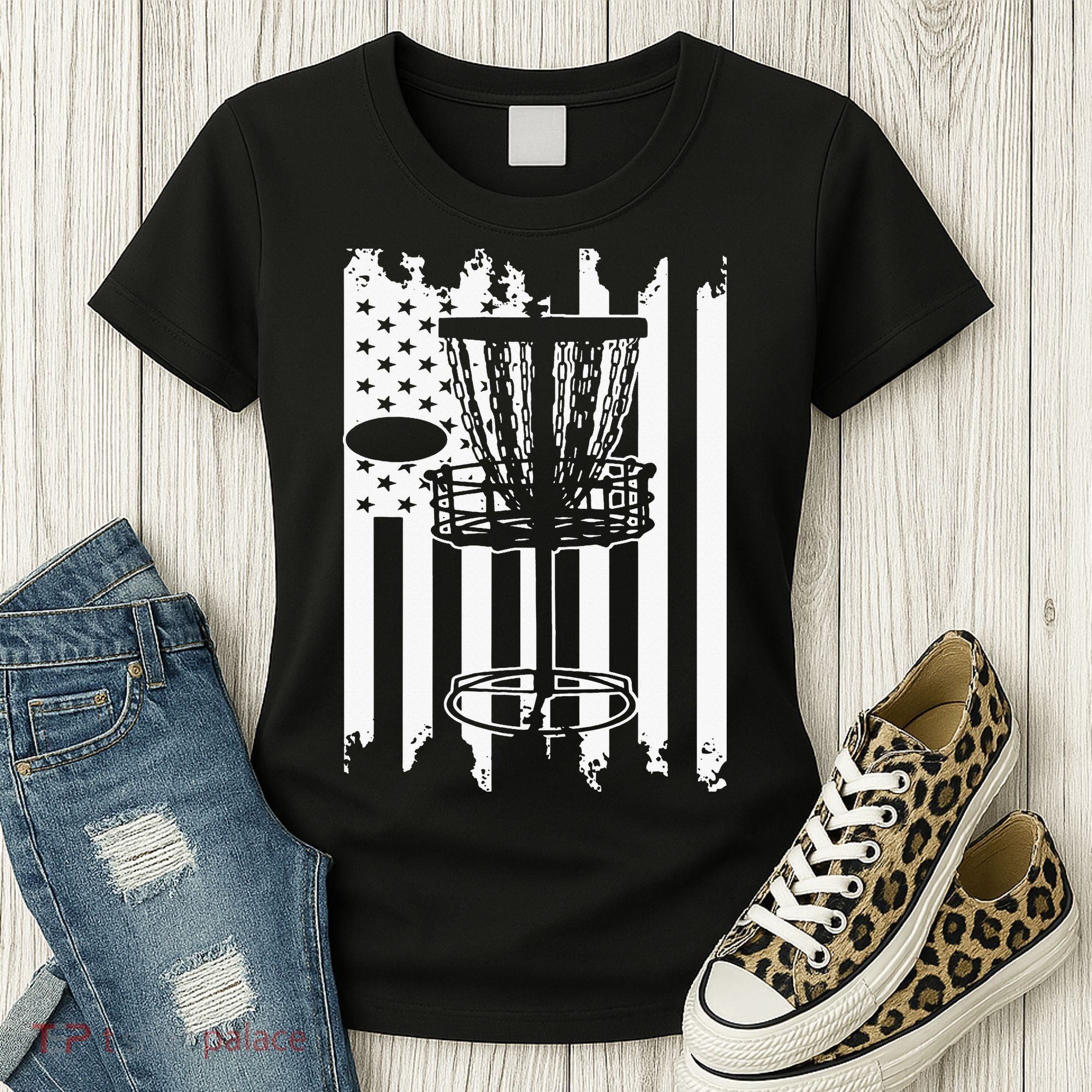 Disc Golf Usa Flag Women's T-Shirt