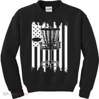 Disc Golf Usa Flag Kids Sweatshirt thumb 0