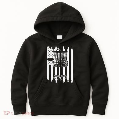 Disc Golf Usa Flag Kids Hoodie