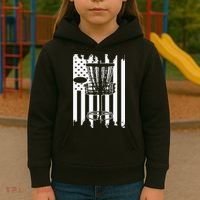 Disc Golf Usa Flag Kids Hoodie thumb 3